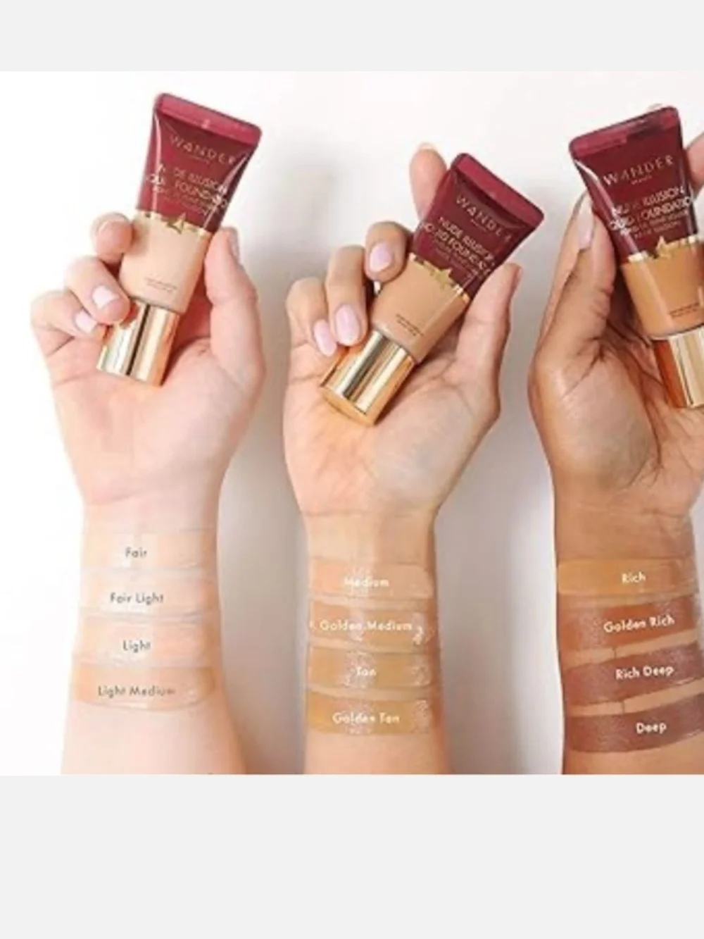 Wander Beauty Nude Illusion Liquid Foundation In Shade Golden Medium